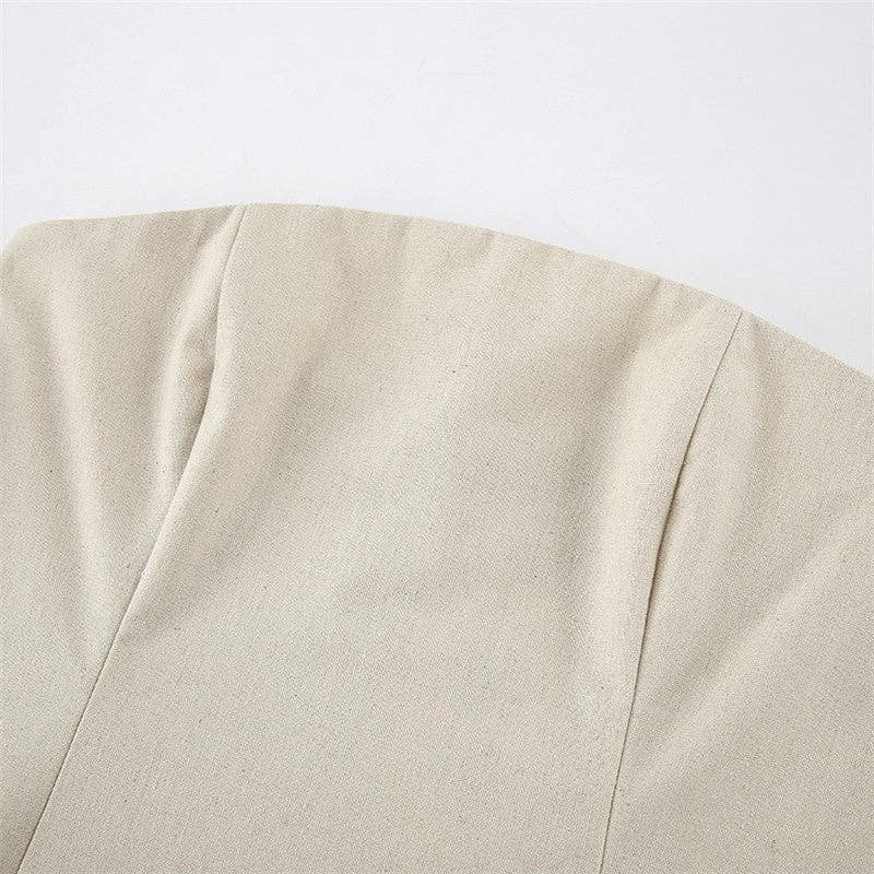 Strapless Backless Maxi Dress