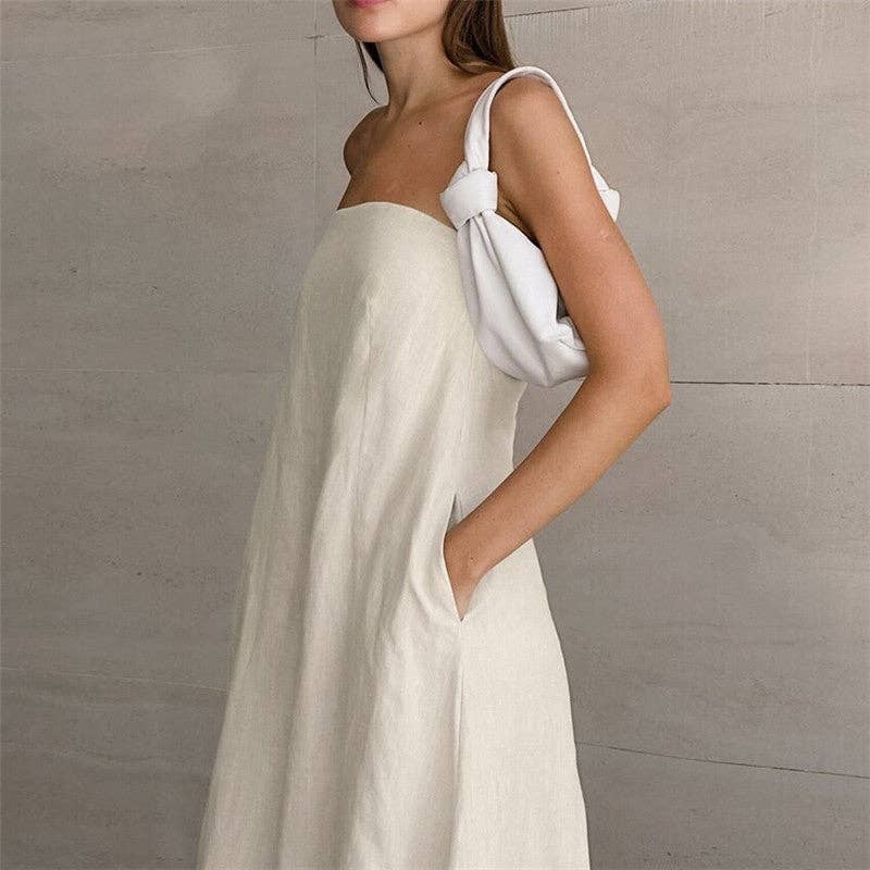 Strapless Backless Maxi Dress