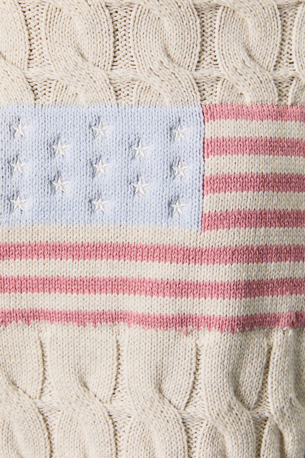 American Flag Cable Sweater