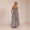 Striped Cami Maxi Dress With Pockets