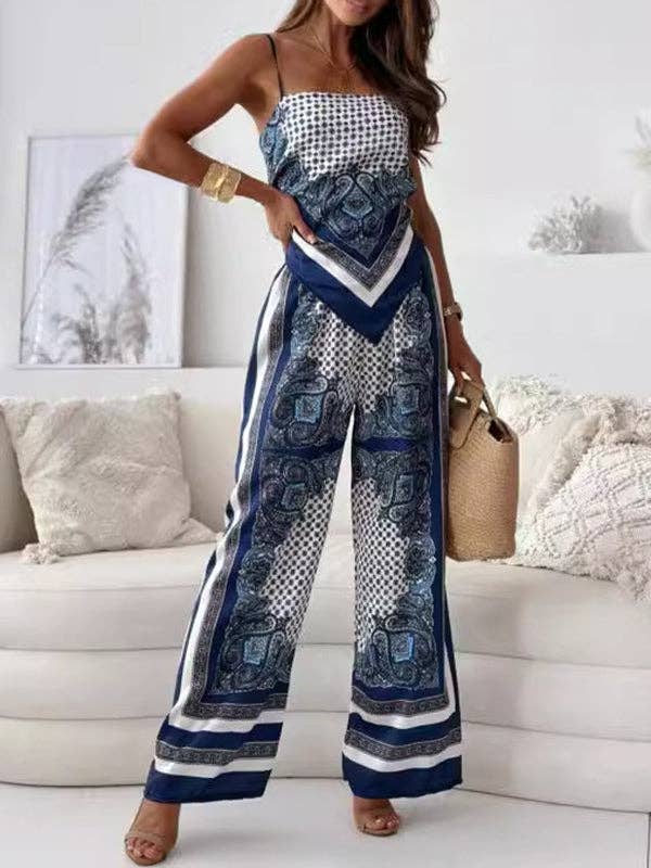 Printed Vest Top & Casual Pants